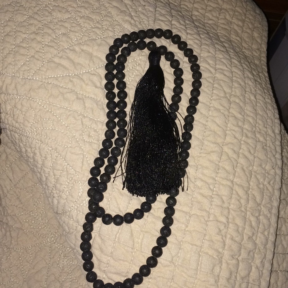 Lava rock mala beads